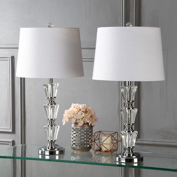 Layla 27" Crystal LED Table Lamp - JONATHAN Y